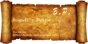 Bognár Petra névjegykártya