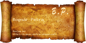 Bognár Petra névjegykártya